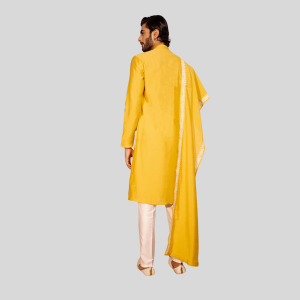 Embroidery Jodhpuri Yellow Kurta Pajama