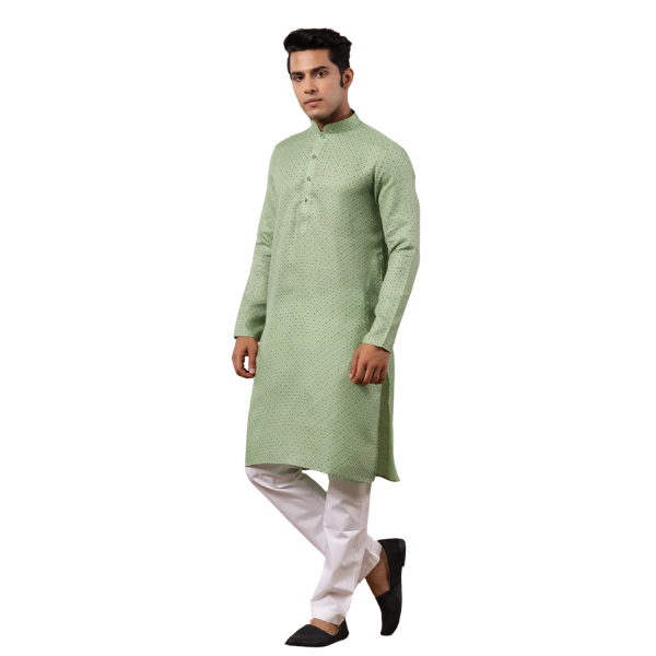 Exotic Cotton Kurta Pajama For Men | B Green