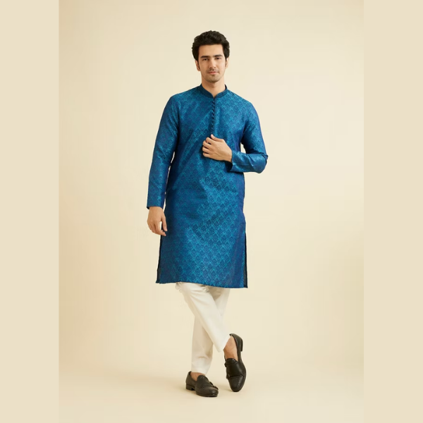 Manyawar Feroze Self Design Kurta Set