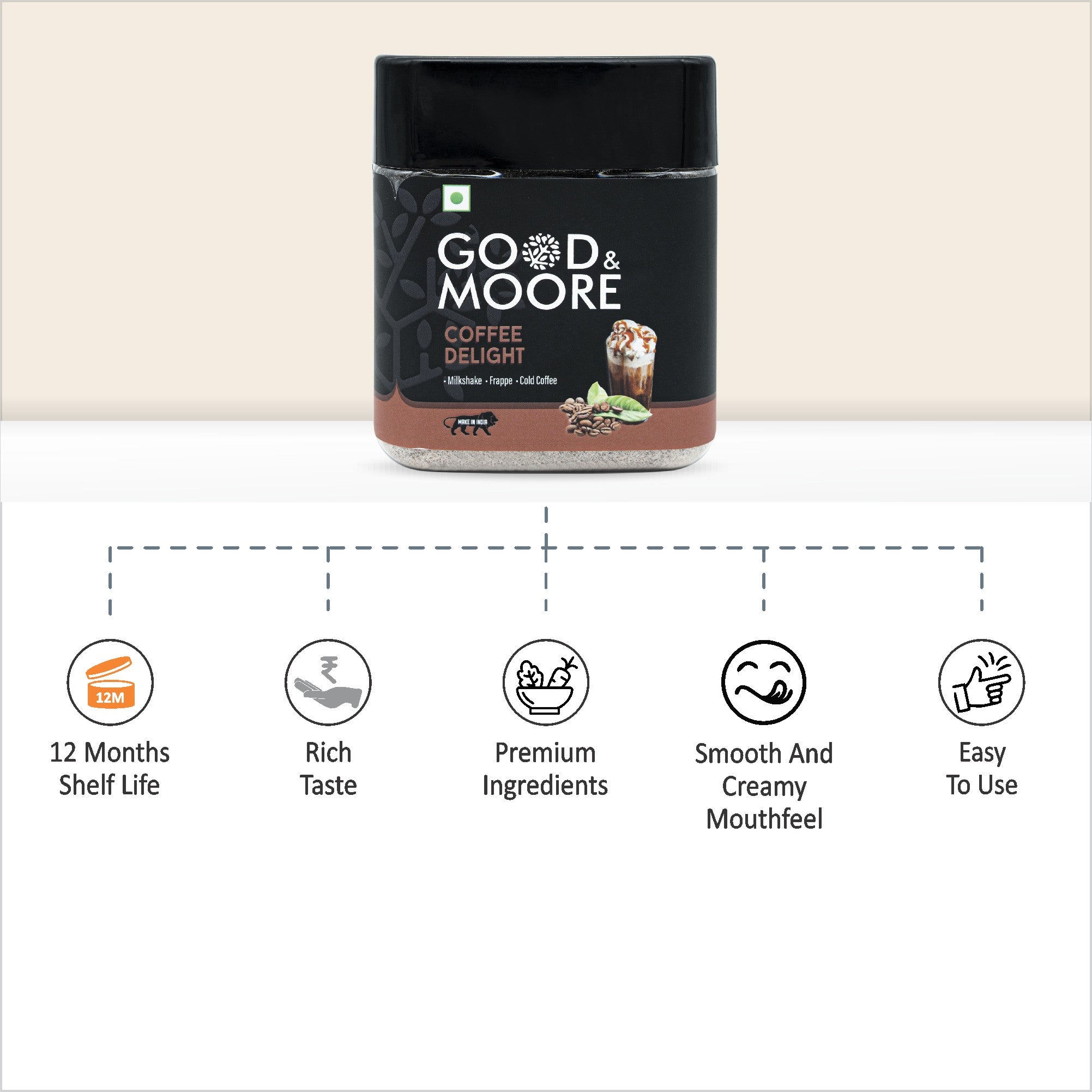 Good & Moore  Coffee Delight Frappe Mix 350 gms