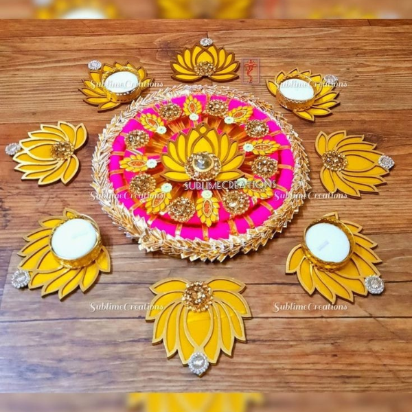 Beautiful Lotus Rangoli