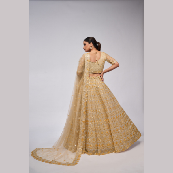 The Golden Dazzling Lehenga  Perfect For The Contemporary Bride  Lehenga Choli