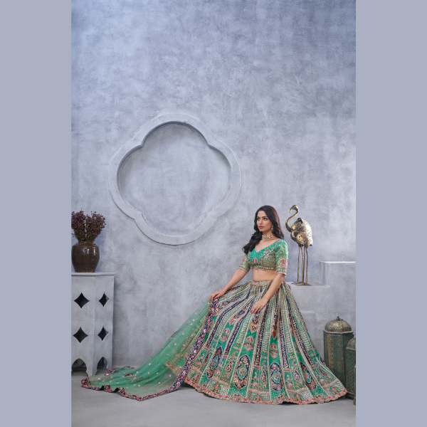 Special Heritage Harmony  Wedding Lehenga Choli With Soft Net Dupatta | Ready To Wear