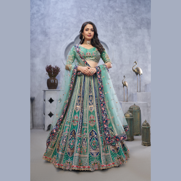 Special Heritage Harmony  Wedding Lehenga Choli With Soft Net Dupatta | Ready To Wear