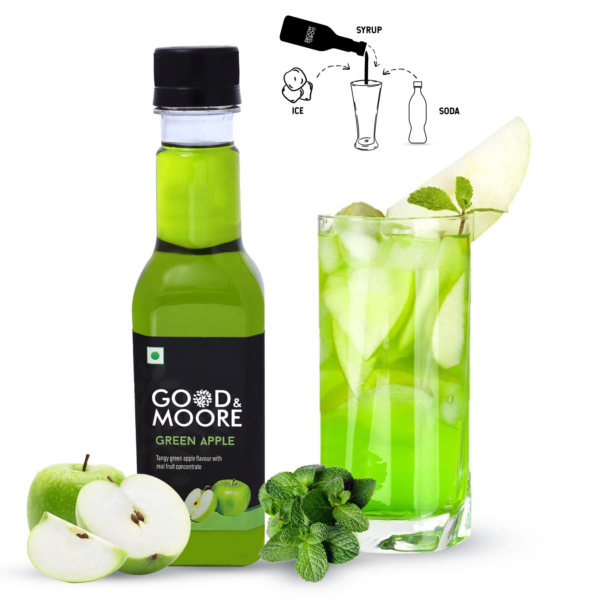 Good & Moore  Green Apple Syrup | 250 ML | 750 ML