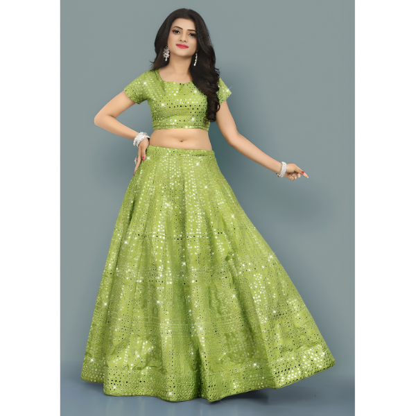 Beautiful Dazzling Drapes Lehenga Choli  | Ready To Wear