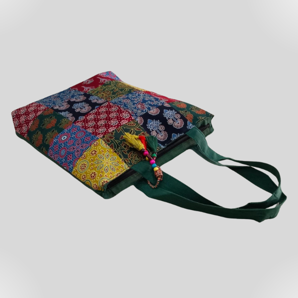 Hand Bag - Ajrakh Patchwork ( Set of 2)