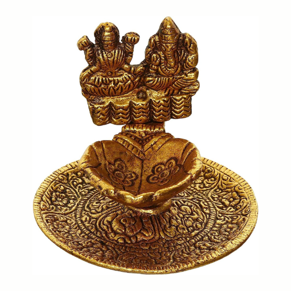 Handmade Laxmi Ganesh Diya - Brass | Set of 3