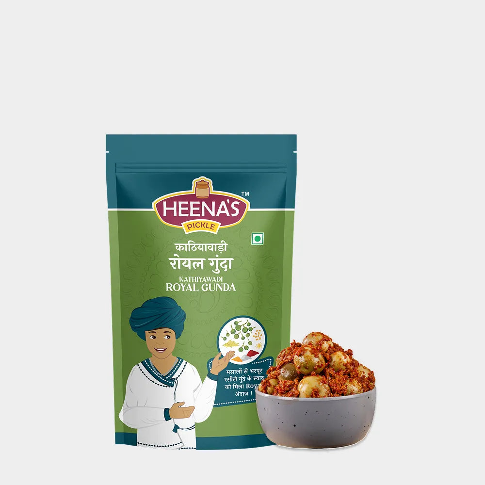 Authentic Gujarati Royal Gunda Pickle with Raw Mango