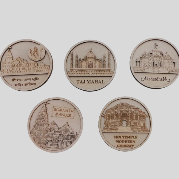 Heritage Places - India Fridge Magnet (Set of 10)