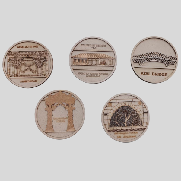 Heritage Places - India Fridge Magnet (Set of 10)