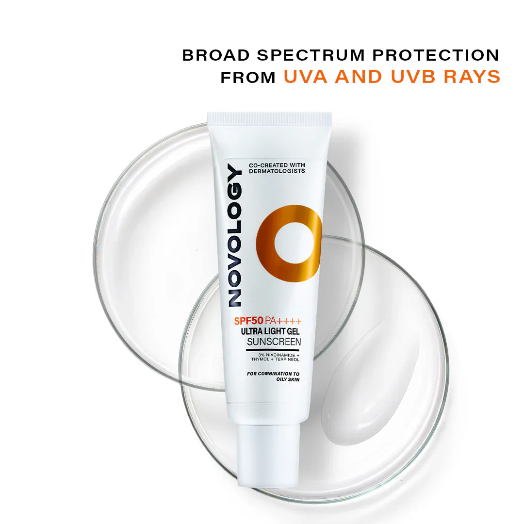 Novology Ultra Light Gel Sunscreen Spf 50 PA | 50 gms