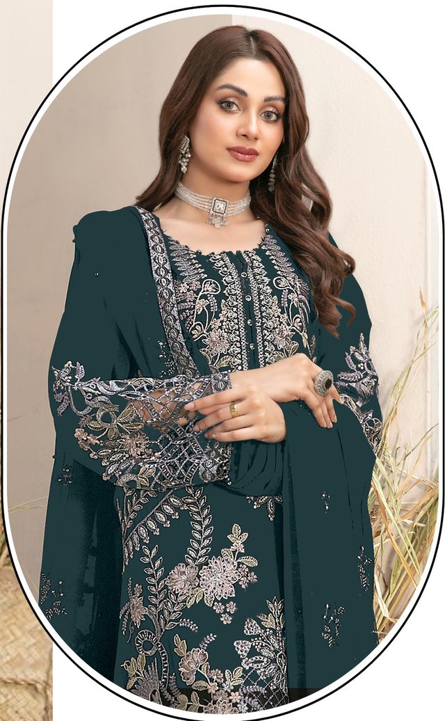 Georgette Suit With Embroidery Work | Ready To Wear