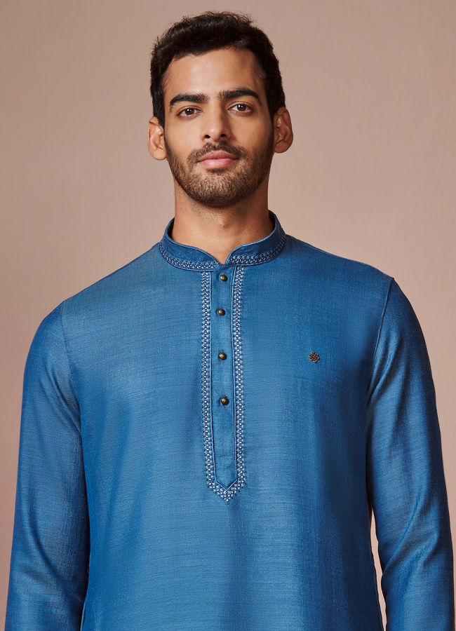 Manyawar Feroze Plain Kurta Set