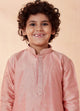 Manyavar Boys Gajari Self Motif Kurta Set