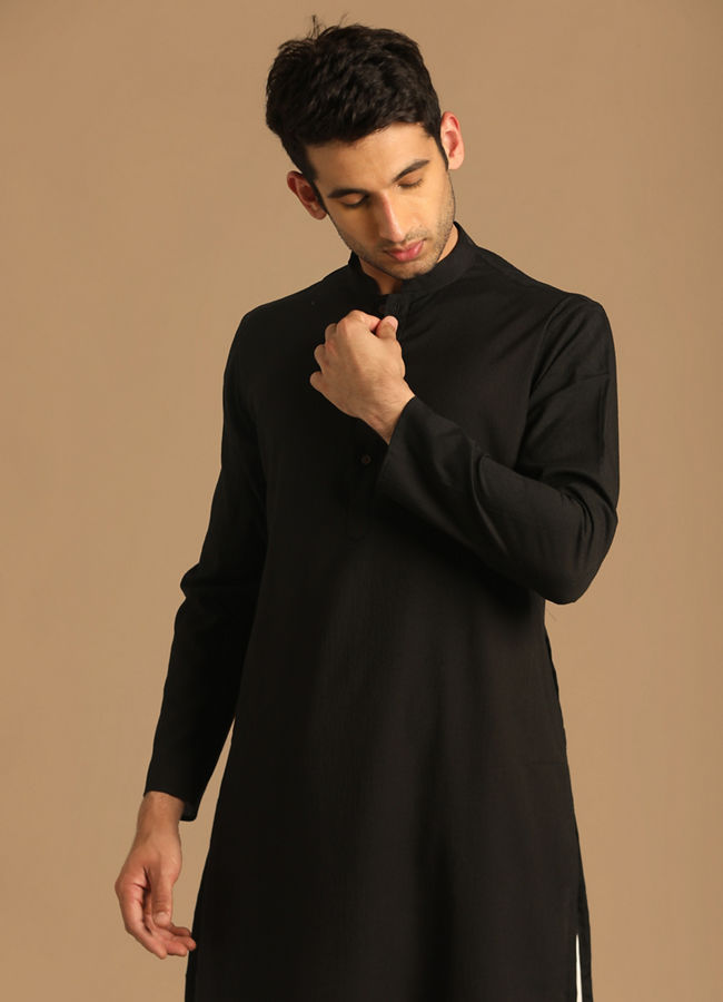 Manyawar Casual Black Kurta