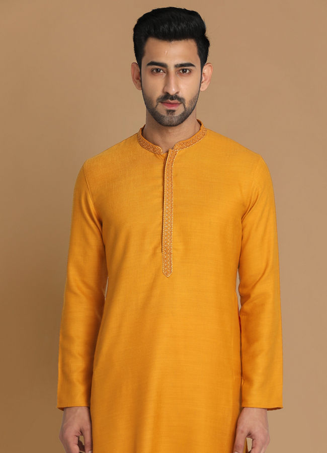 Manyawar Subtle Light Orange Kurta Pajama