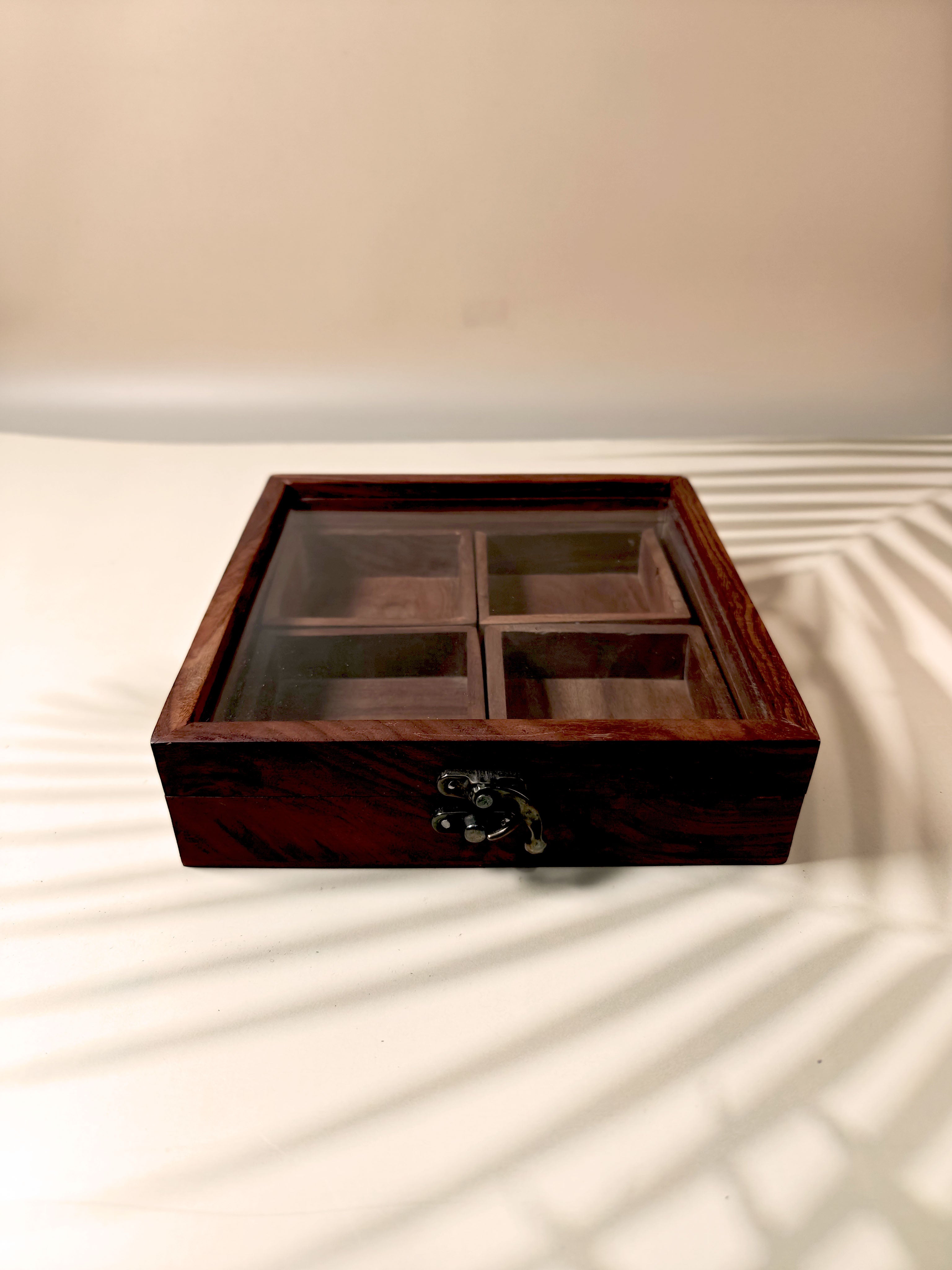 Wood Spice Box 4 Section