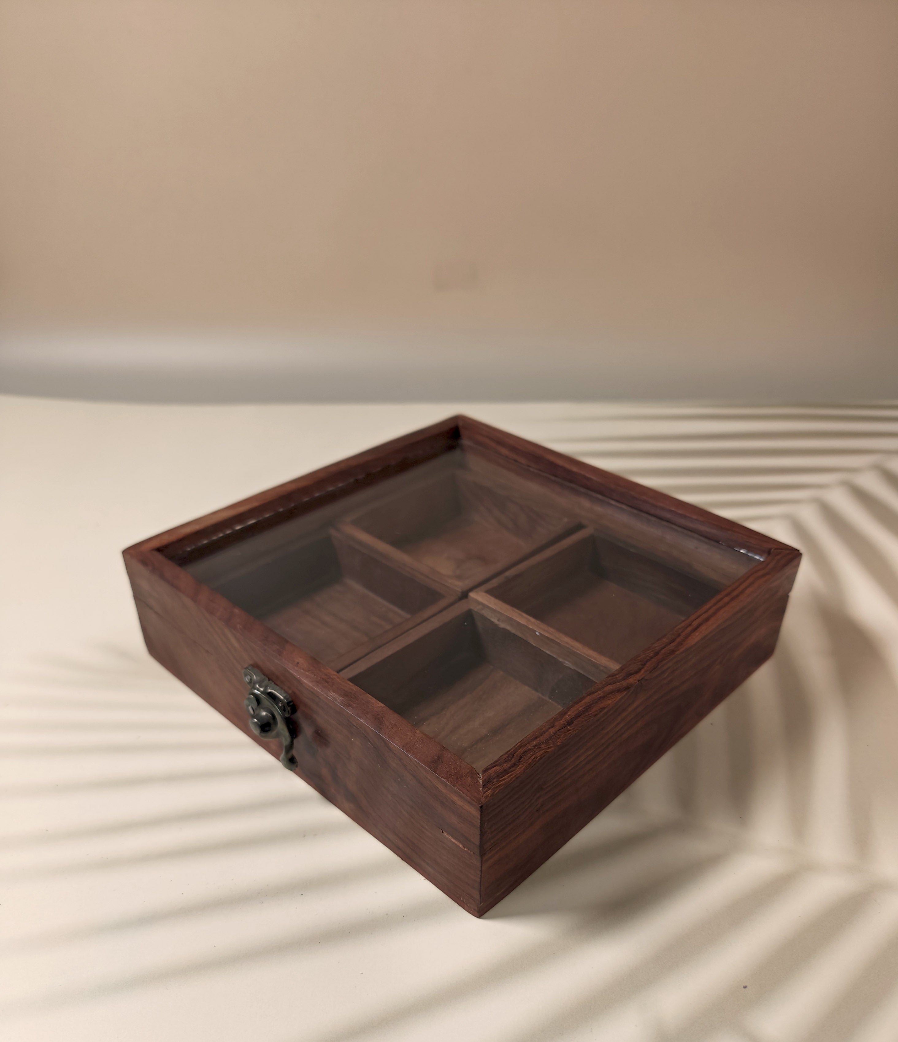 Wood Spice Box 4 Section