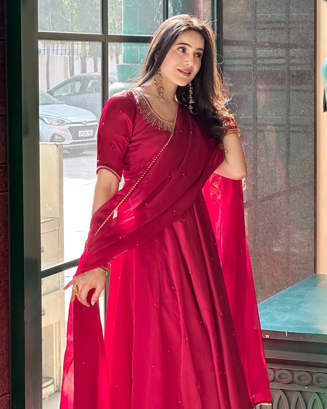 Stylish Kurta Dupatta Set With Moti Work | Ready To Wear