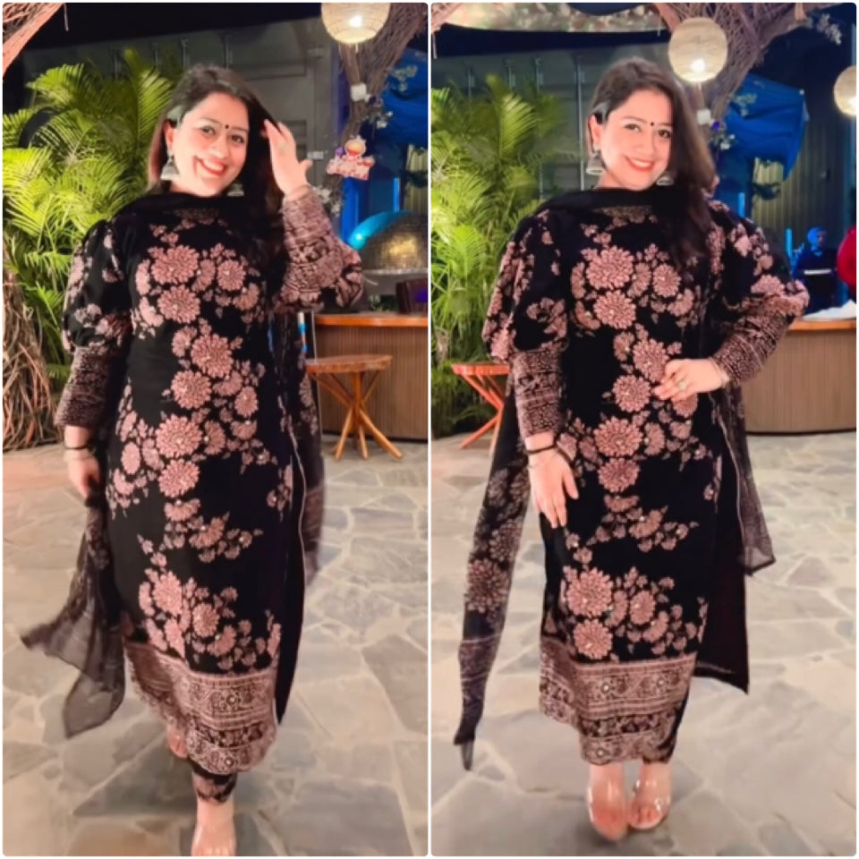 New Kurta Dupatta Set With Digital Print Work | Ready To Wear