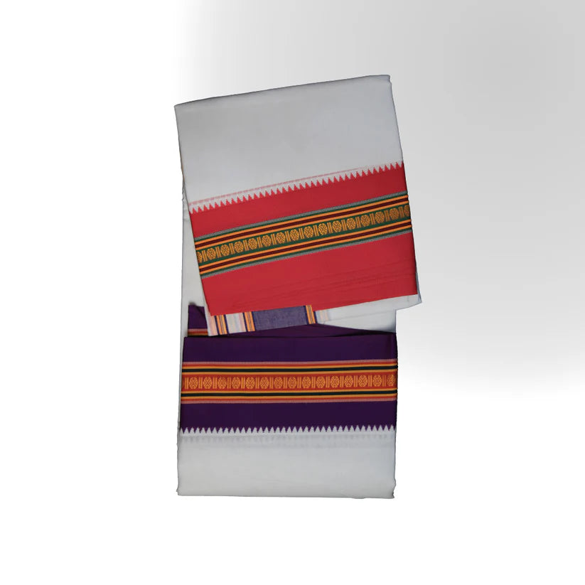 Traditional Nagpuri Jod Dhoti With Colorful Borders