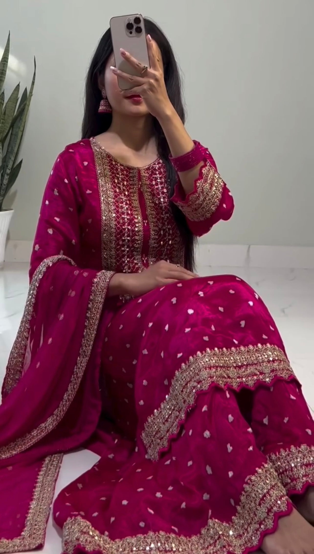 Party Wear Kurta Dupatta Set With Sequence Work | Ready To Wear