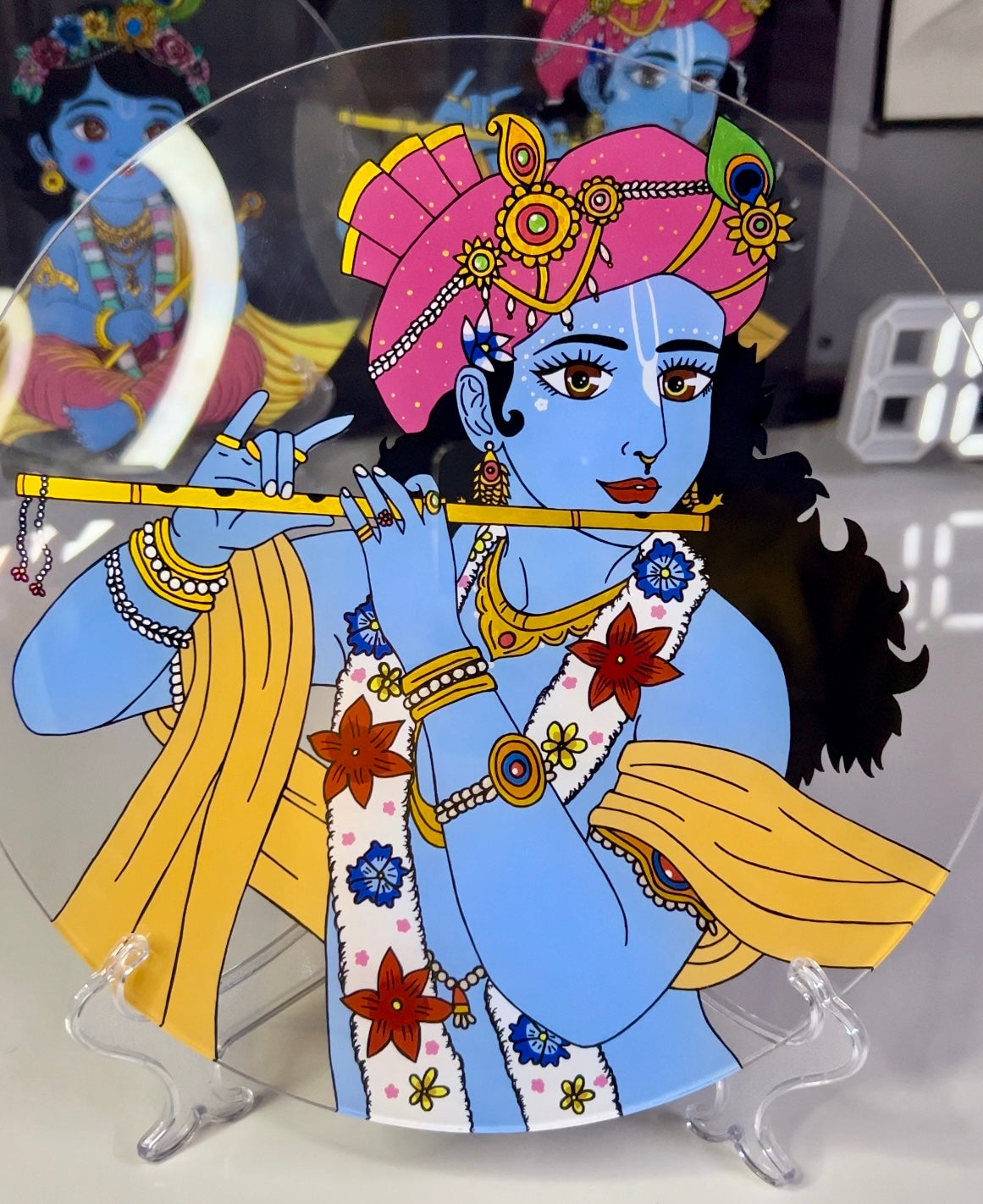 Krishna Glass painting