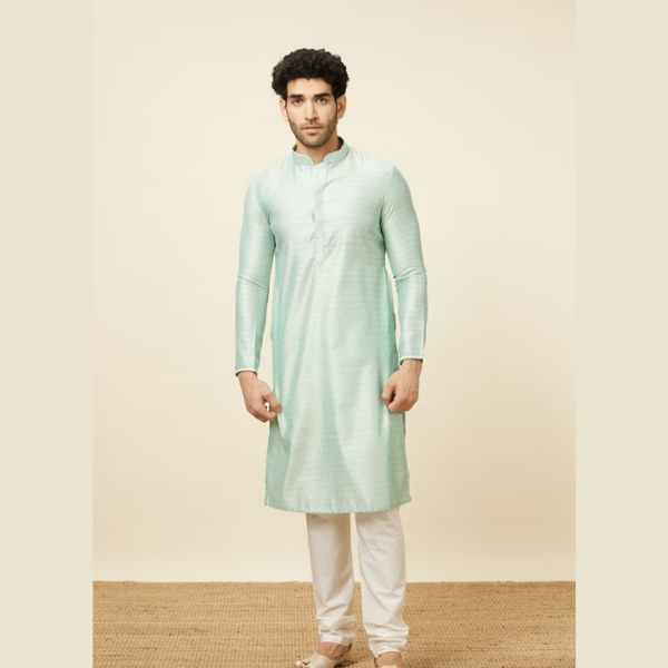 Manyawar Self Design Kurta Set - India shopping