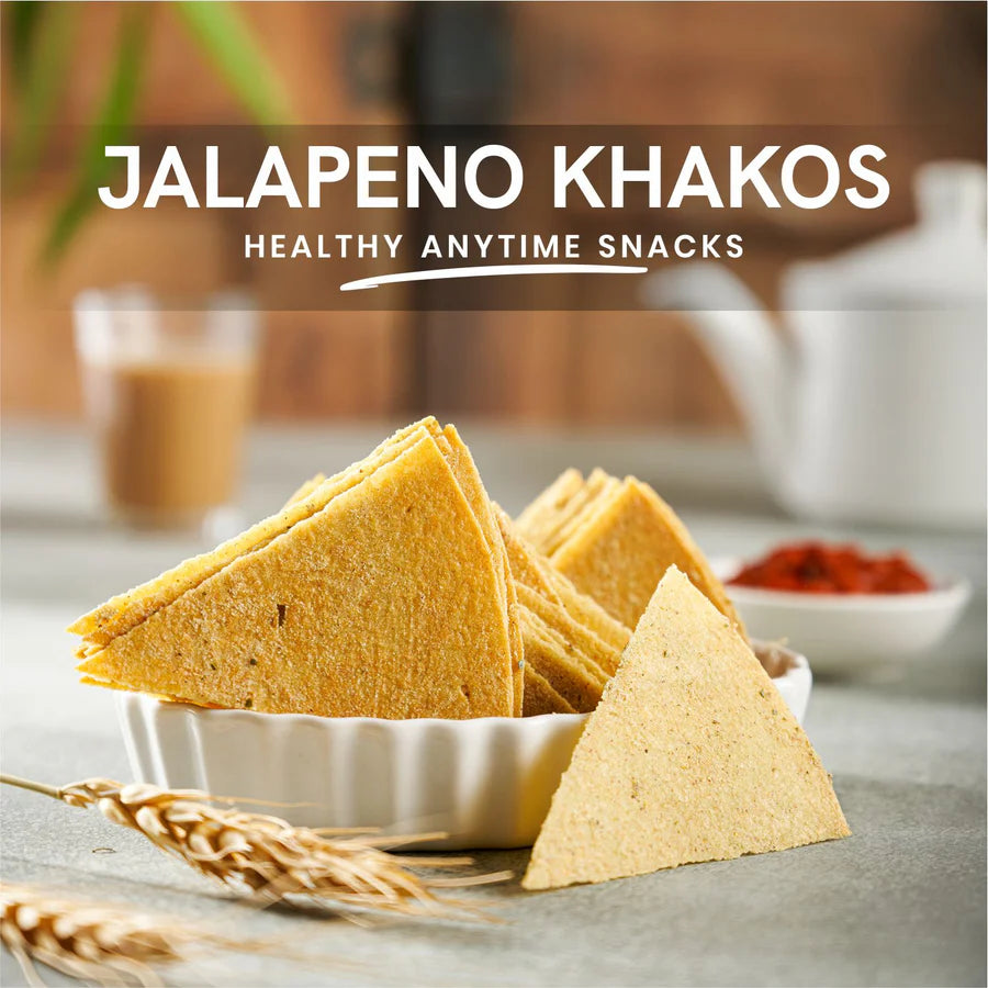 Stuti Wheat Jalapeno Khakos With Schezwan Chutney | 200 gms