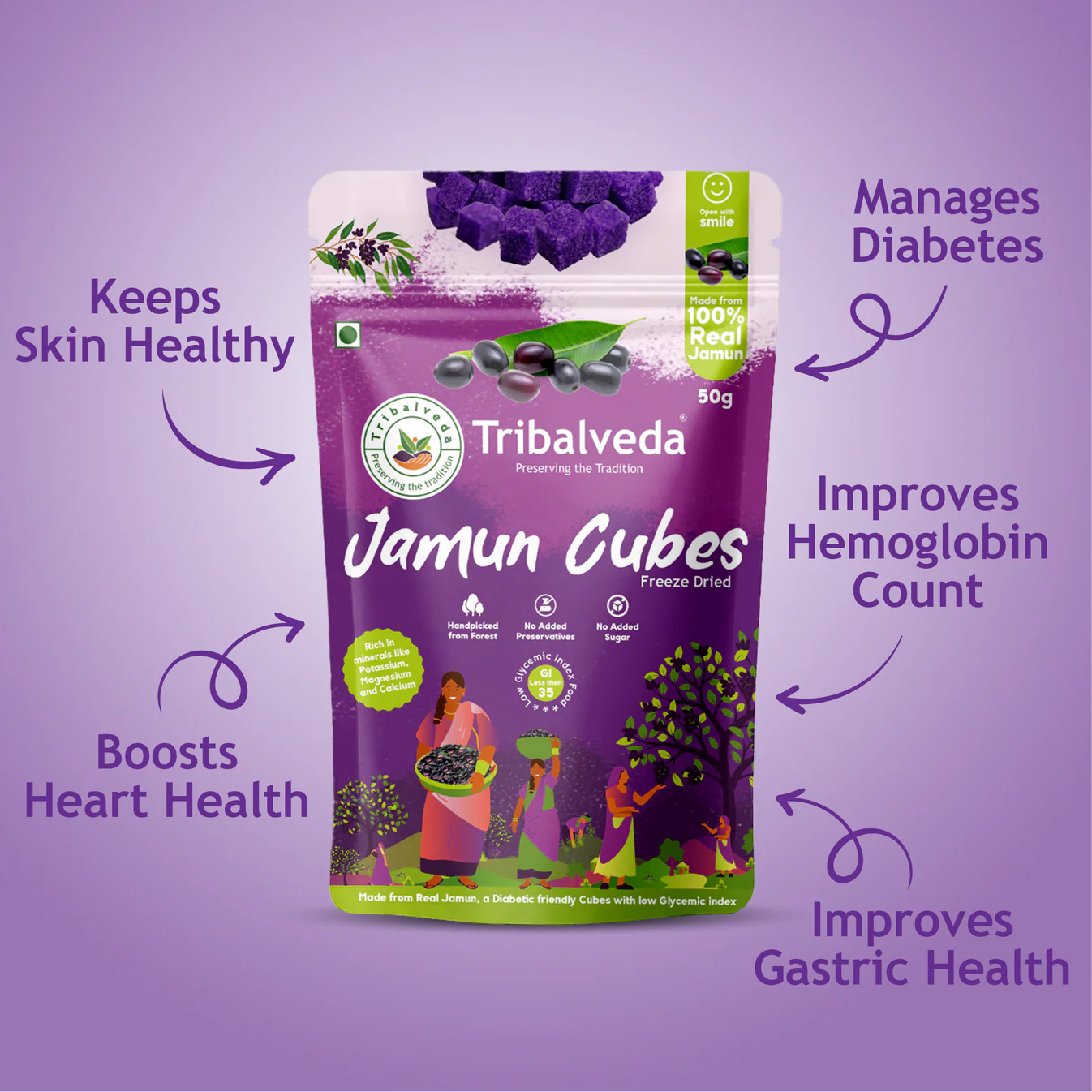 Tribalveda jamun cubes | 50 gms