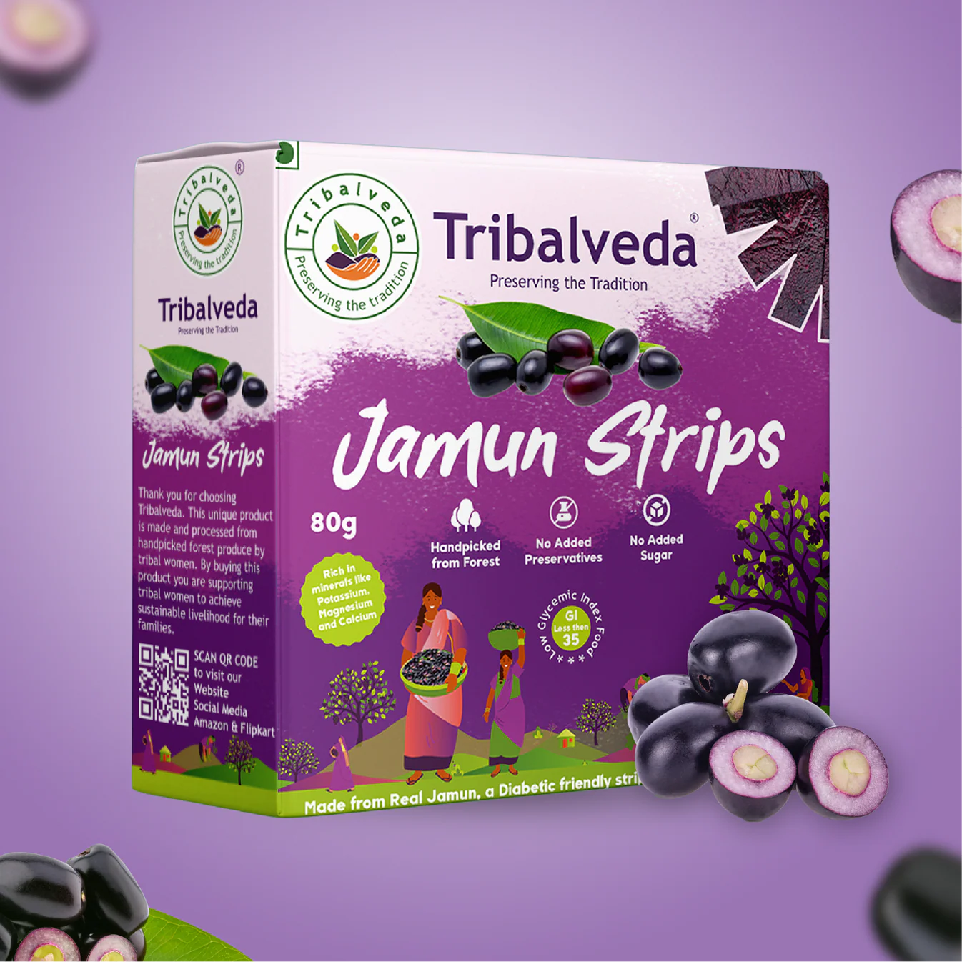 TribalVeda Jamun Strips – 160 gms