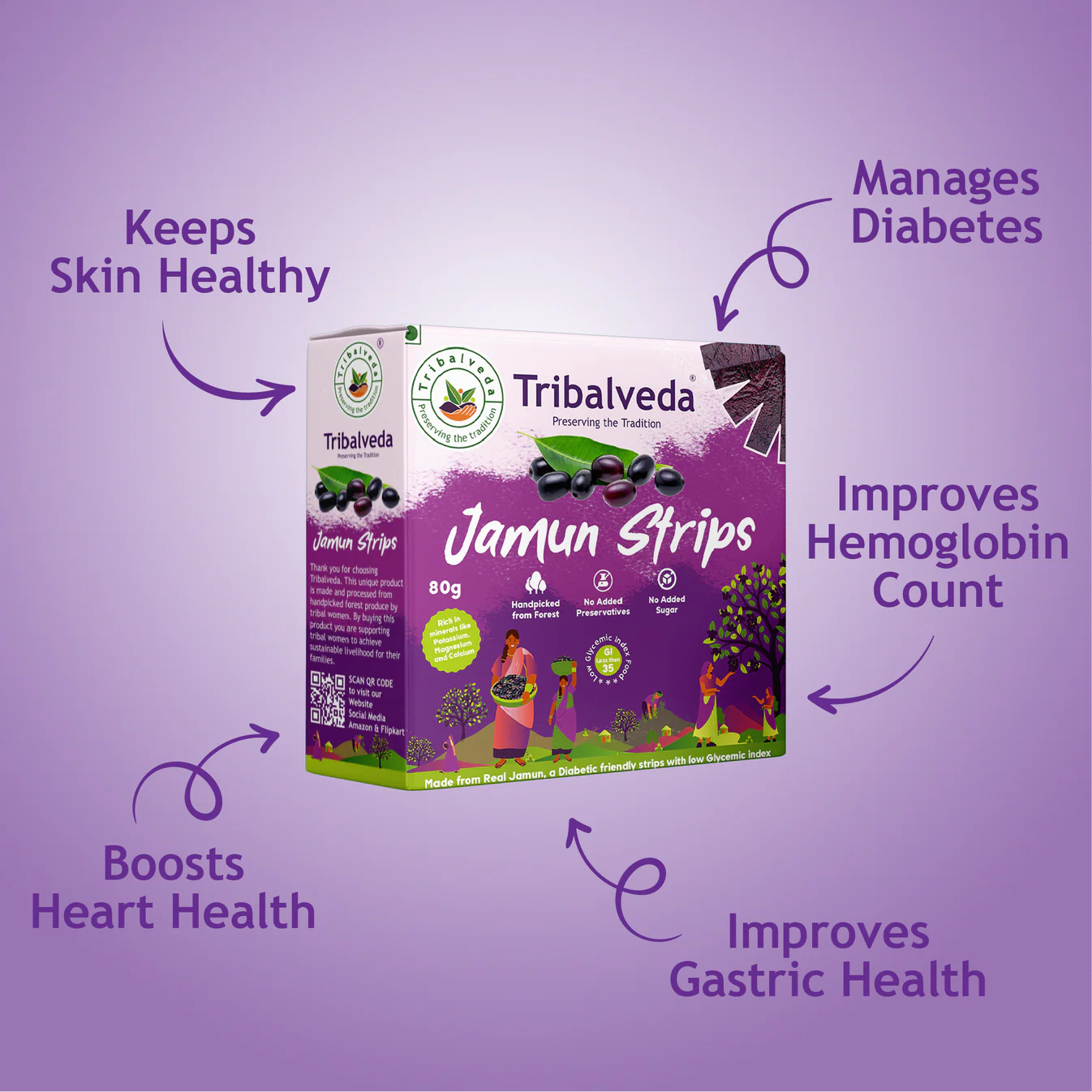 TribalVeda Jamun Strips – 160 gms