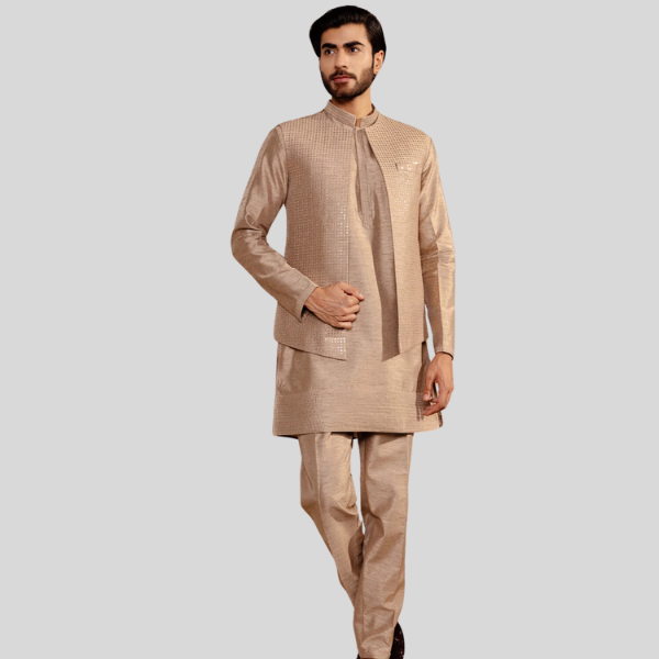 Jodhpuri Embroidery Jacket With Kurta Pajama Set