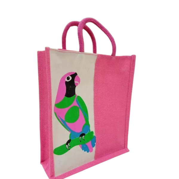 Jute bag | Parrot Design | Set of 5