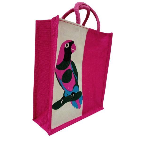 Jute bag | Parrot Design | Set of 5