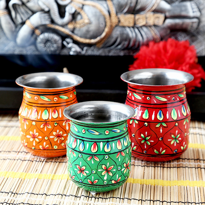 kalash Set of 3 - Red - Orange - Green