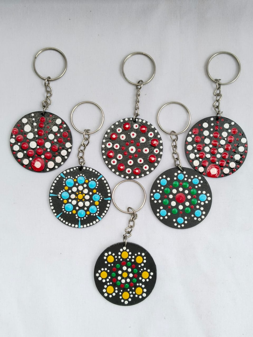 Hand Made Key Chains Set Of 4