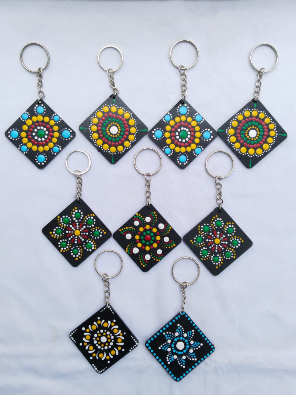 Hand Made Key Chains Set Of 4