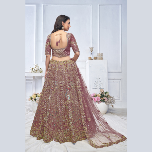 Dark Purple bridal wear lehenga | Ready To Wear | - India shopping