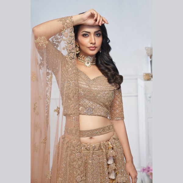 Show stopper Mustard  Embroidered bridal wear lehenga | Ready To Wear