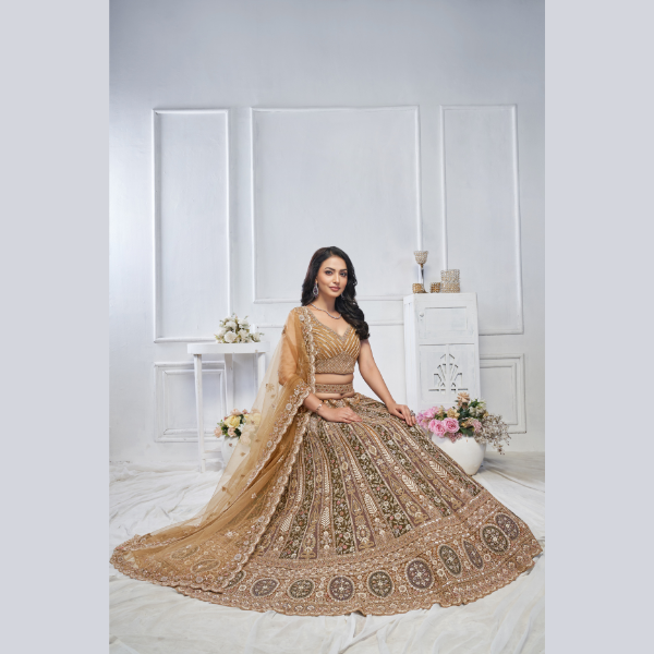 The Majestic Brown bridal lehenga | Ready To Wear |