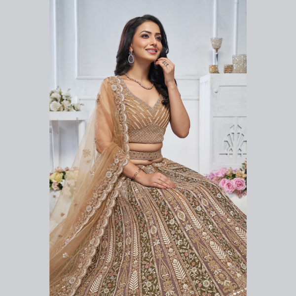 The Majestic Brown bridal lehenga | Ready To Wear |