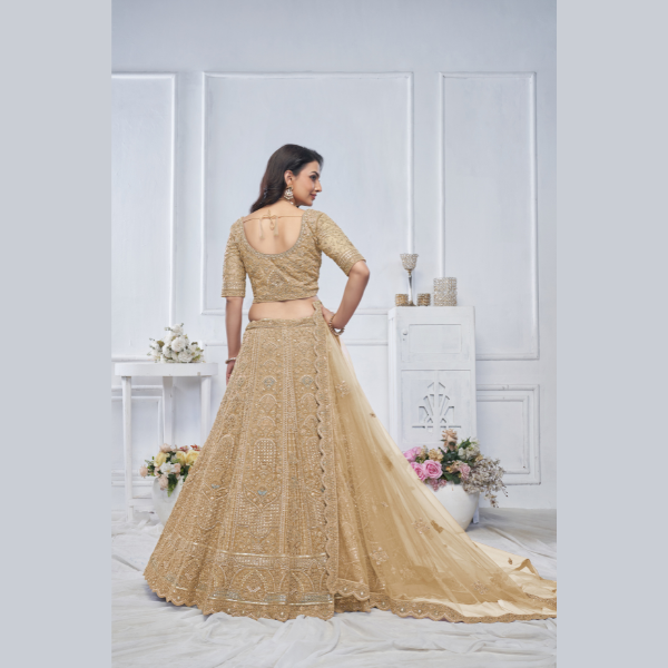 Golden Embroidered Bridal lehenga | Ready To Wear |