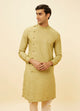 Manyawar Sage Green Angrakha Style Kurta Set
