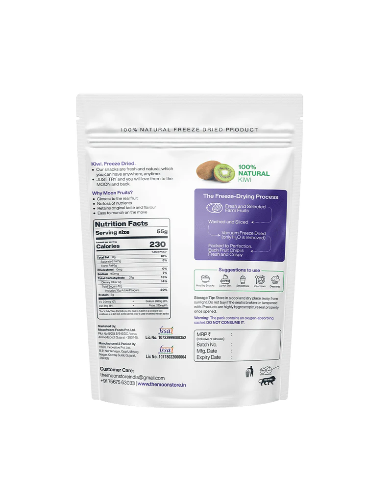 Moon Freeze Dried Kiwi Chips | 16 gms