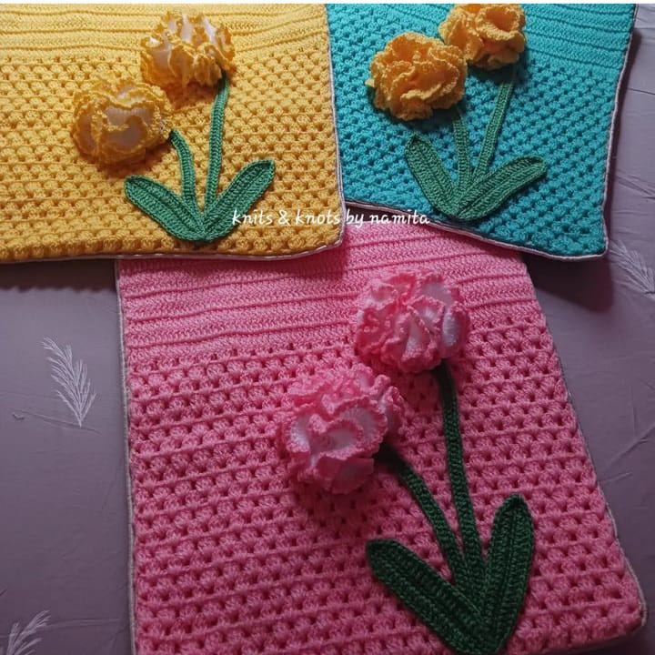 Knits and Knots Indore Flower Cushion Cover