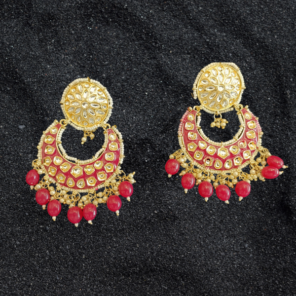 Traditional Kundan Earring Set For Women