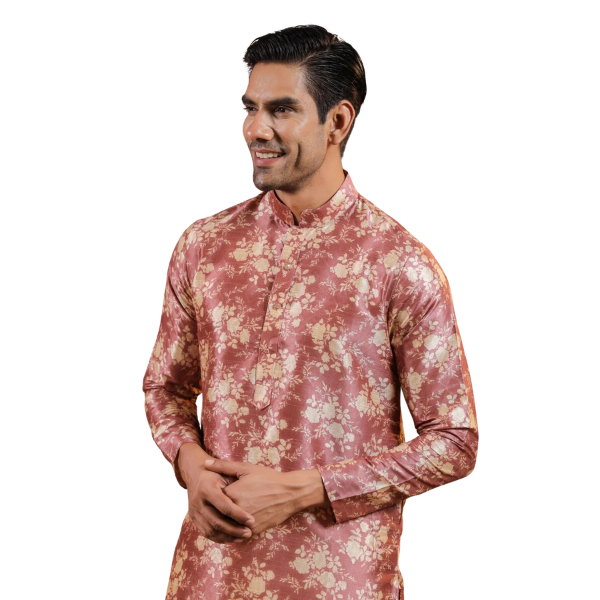 Kurta Pajama For Men | Onion Color Print | Latest print