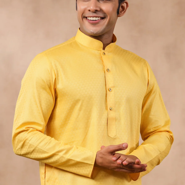 Kurta Pajama For Men | Yellow Color